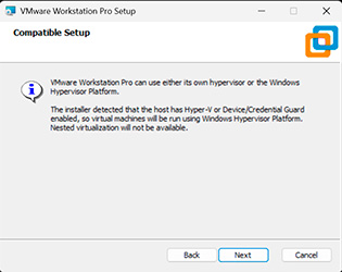 Предупреждение о Hyper-V